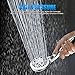 Handheld Shower Head, Wassern High Pressure 9 Setting 74 Jets Intake Air Rainfull Massage Water Saving Button 80'' Stainless Steel Hose Angle Adjustable Bracket 3.5'' Chrome-Charity:Water-