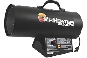 Mr. Heater 35,000 BTU Propane Forced-Air Heater #MH35FA, Black