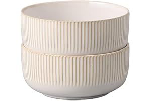 Frewinky Ceramic Cereal Bowls 25 OZ,Soup Bowls Set of 2,Stoneware Bowls for French Onion,Ice Cream,Dessert,Snacks,Salad, Nood