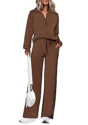 PRETTYGARDEN Womens 2 Piece Outfits Half Zip