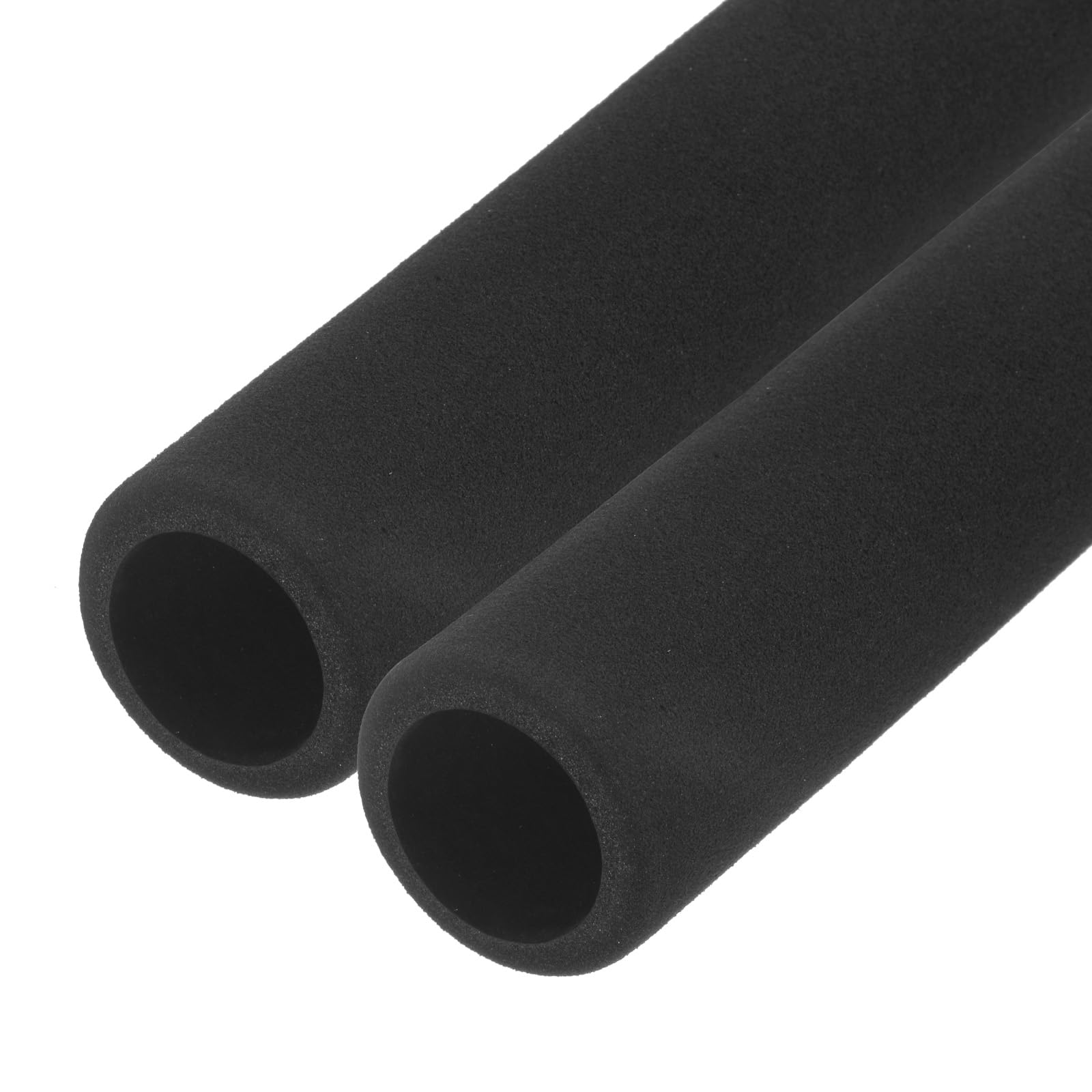M METERXITY 2-Pack Pipe Insulation Foam Tube, 24mm ID 34mm 1-1/4" OD 496mm Length, Soft Flexible Foam Tubing Pipe Foam Insulation for Handle Grip Support/Guitar Stand/Roof Racks [Black]