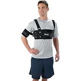 Breg Shoulder Stabilizer | Shoulder support for men &amp; women, limits abduction and external rotation, ventilated neoprene compression harness (S)