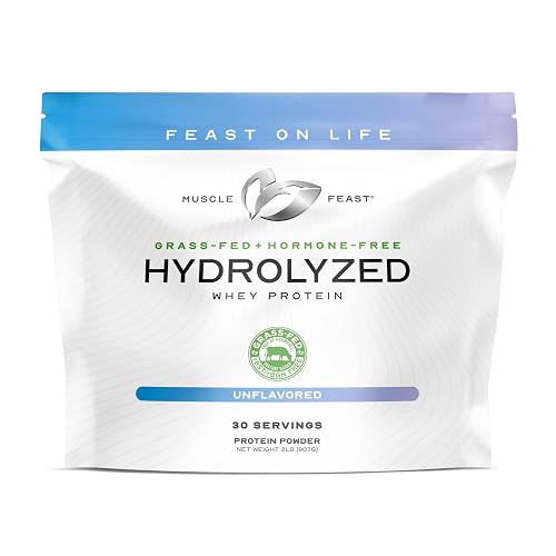 Muscle Feast Hydrolyzed Whey Protein Powder, Grass Fed and All Natural ...