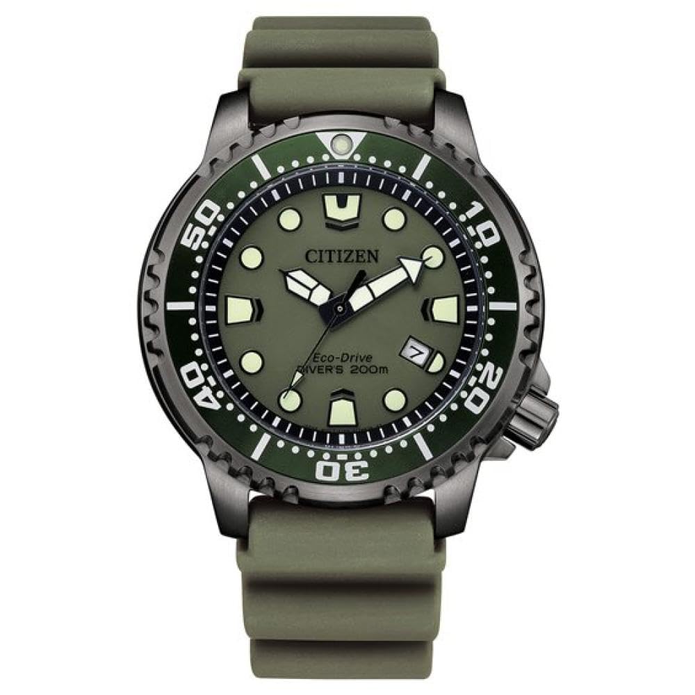 Citizen Men's Analogue Eco-Drive Watch with a Rubber Band Promaster Marine