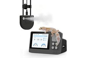 J&A Reptile Fogger, Automatic Mister for Reptile Tank, Terrarium Humidifier with Temp & Humidity Probe, Ideal for Amphibians/