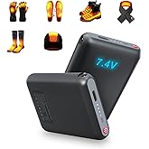 BIAL 2PCS 7.4V 6000mAh 23.1Wh Lithium Polymer Batteries for Heated Gloves, Heated Socks. Replacement Rechageable Battery Pack for Heated Glove Liners Mittens Sock