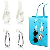 Oudizz 6Pcs Key Holder for Bogg Bag, Insert Hooks Accessories for Beach Bag, Carabiner Keychain Charm for All Size Bogg Bags