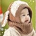 TAORE Baby Girls Boys Winter Hat Scarf Earflap Hood Scarves Skull Caps (Khaki)
