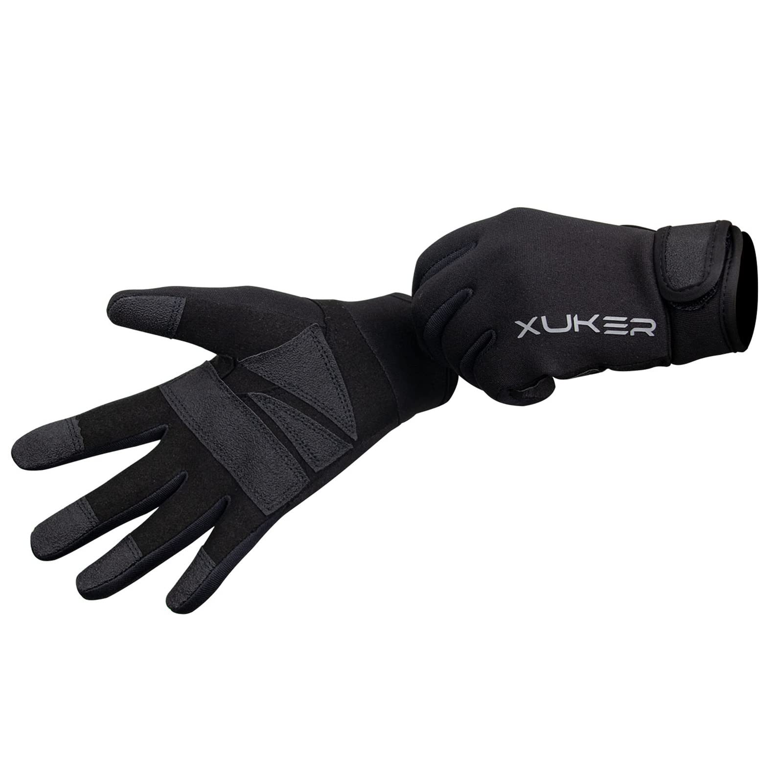 Photo 1 of XUKER Neoprene Glove,Wetsuit Gloves 1.5mm & 2mm for Scuba Diving Snorkeling Paddling Surfing Kayaking Canoeing Spearfishing Skiing and Other Water Sports, Black Large