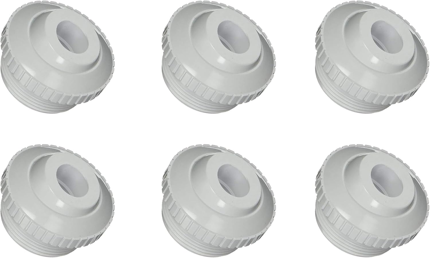 MAKHOON 3/4" Directional Flow Eyeball Inlet Jet for Compatible with Hayward SP1419D with 1-1/2" MIP Threa White Opening Hydrostream Return Jet Replacement Part (6 Pack): Garden & Outdoor