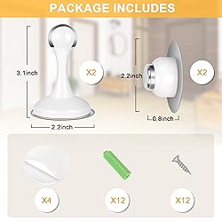 Profasion Magnetic Door Stoppers 2 Pack, Stainless