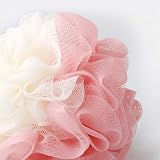 Omenluck Pink White Mesh Exfoliating Bath Shower Sponge Ball Body Wash Loofah view 3