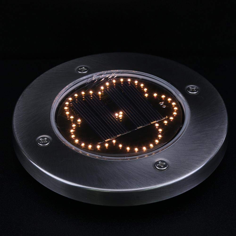 Matefielduk Lámpara de patio de jardín con luz de tierra enterrada solar a prueba de agua de 48 LED (naranja) - - Amazon.com