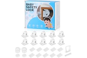 AURBLOZEN 10 Pack Magnetic Cabinet Locks for Child Safety, Drawer Locks Baby Proofing, Magnetic Door Safety Locks for Cabinets and Drawers, Easy Installation No Tools Required (10 Pack and 2 Keys)