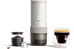 OutIn Mino Portable Electric Espresso Machine, Mini Camping Coffee Maker for Travel, Pocket Sized Coffee Machine Self-Heating