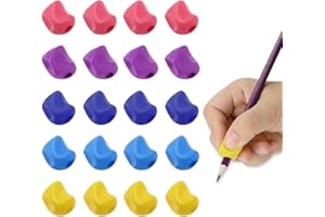 JustBlanks 20 Pcs Pencil Grips for Kids Handwriting - Pencil Grippers Writing Tool, Pencil Holder for Kids, Writing Posture Correction Tools for Toddlers, Preschoolers Needs for Classroom
