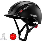 BATFOX Multi-Sport Bike Helmet for Adults with LED Rear Light | Anti-Scratch Coating - Road Cycling Commuting Skating Scooter Skateboard