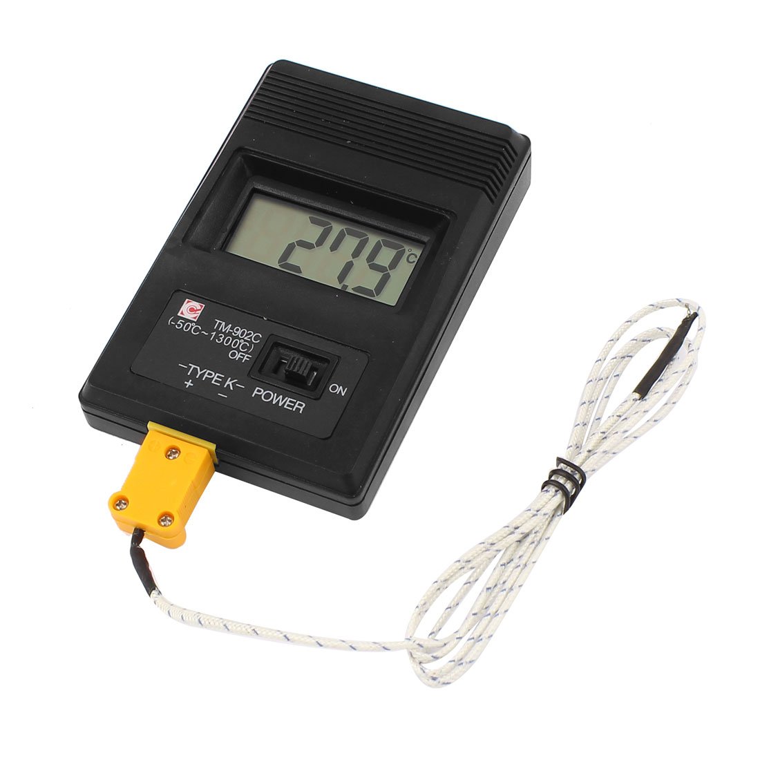 sourcingmap LCD K-Type Digital Thermometer Sensor TM-902C w 2 Thermocouple Probe