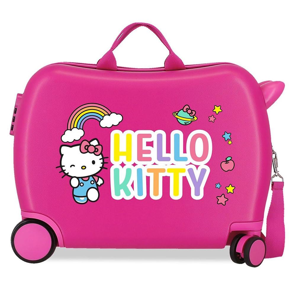 Hello Kitty You are Cute Pink Kids Rolling Suitcase 50x39x20 cm Rigid ABS Combination lock 38 Litre 2.1 Kg 4 Wheels Hand Luggage
