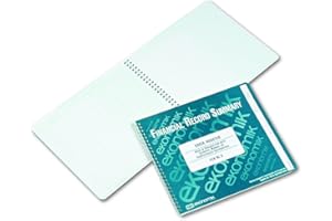 Ekonomik R Wirebound Check Register Accounting System, 8 3/4 x 10, 40-Page Book , Green;white