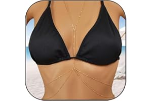 Chest Body Chains for Women Fashion Bikini Bra Chest Belly Waist Chain Necklace Sexy Layered Summer Beach Body Jewelry