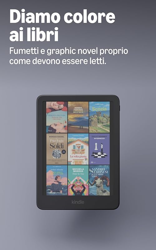 Kindle Colorsoft da 16 GB (ultimo modello): ora più sottile e leggero, schermo a colori da 7” luce calda - Grafite