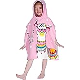 Hooded Kids Beach Towels - Toddler Bath Towel Girls Boys Swim Cover-ups for Ages 1 to 6 Kids Pool Towels Quick Dry Lightweight Soft Microfiber Poncho Towel 24x23(Alpaca)