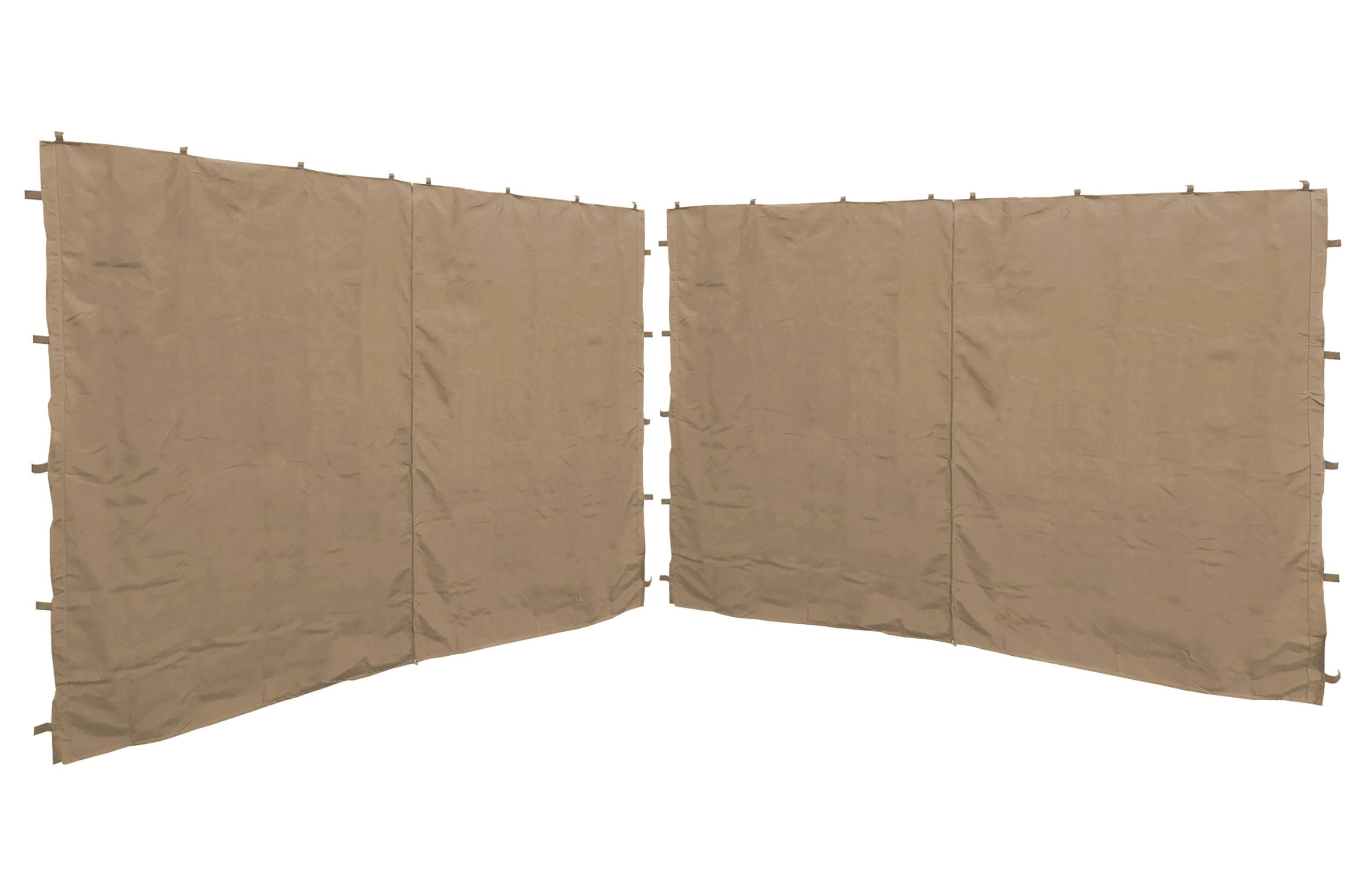 QUICK STAR 2 Seitenteile mit RV für Pavillon 3x4m Seitenwand Beige RAL 1001