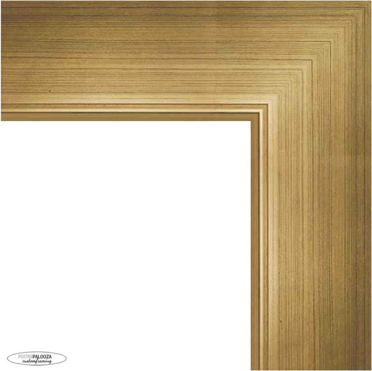 22x34 Contemporary Gold Complete Wood Picture Frame with