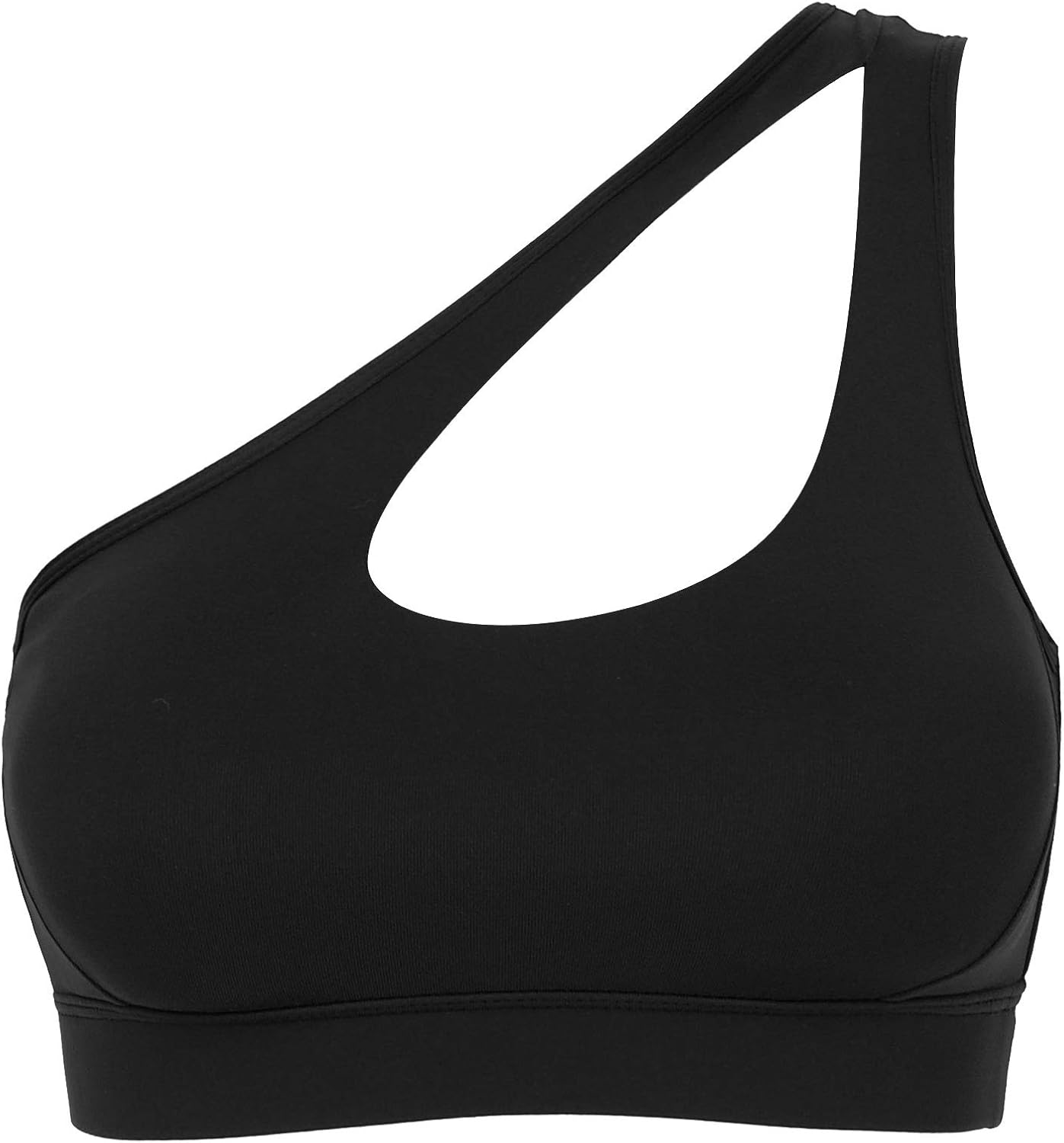 dPois Womens One Shoulder Sports Bras Workout Yoga Bra