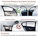 Aokway Magnetic Car Window Shades, 2Pcs Double-Layer UV Protection Car Curtains for Rear Side Window Sun Shade, Universal Fit for Baby, Driver (Black, Rear 2pcs)