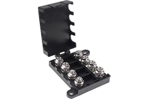 VOZINMOST Fuse Box 4 Way Mini Fuse Holder with Cover High Current MANL Fuse Block for Forklifts, Cars, Buses