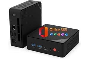 Mini PC, 1 Year Office 365, Intel Pentium Gold 6500Y (up to 3.4GHz), 16GB RAM 256GB SSD, Windows 11 Desktop Computers for Hom