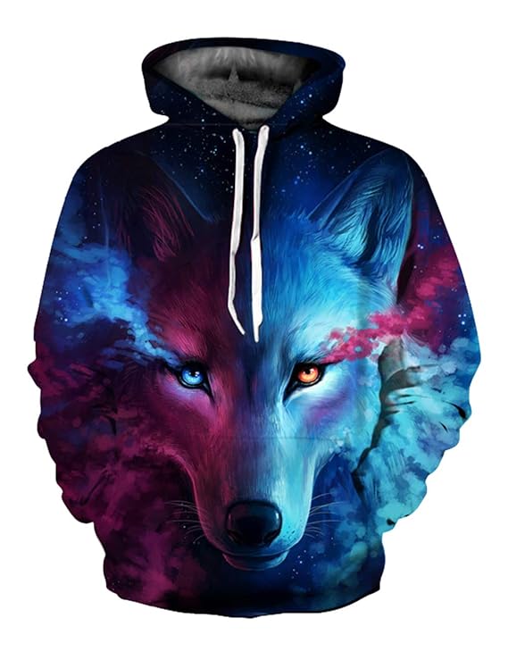 jaket hoodie 3d wolf