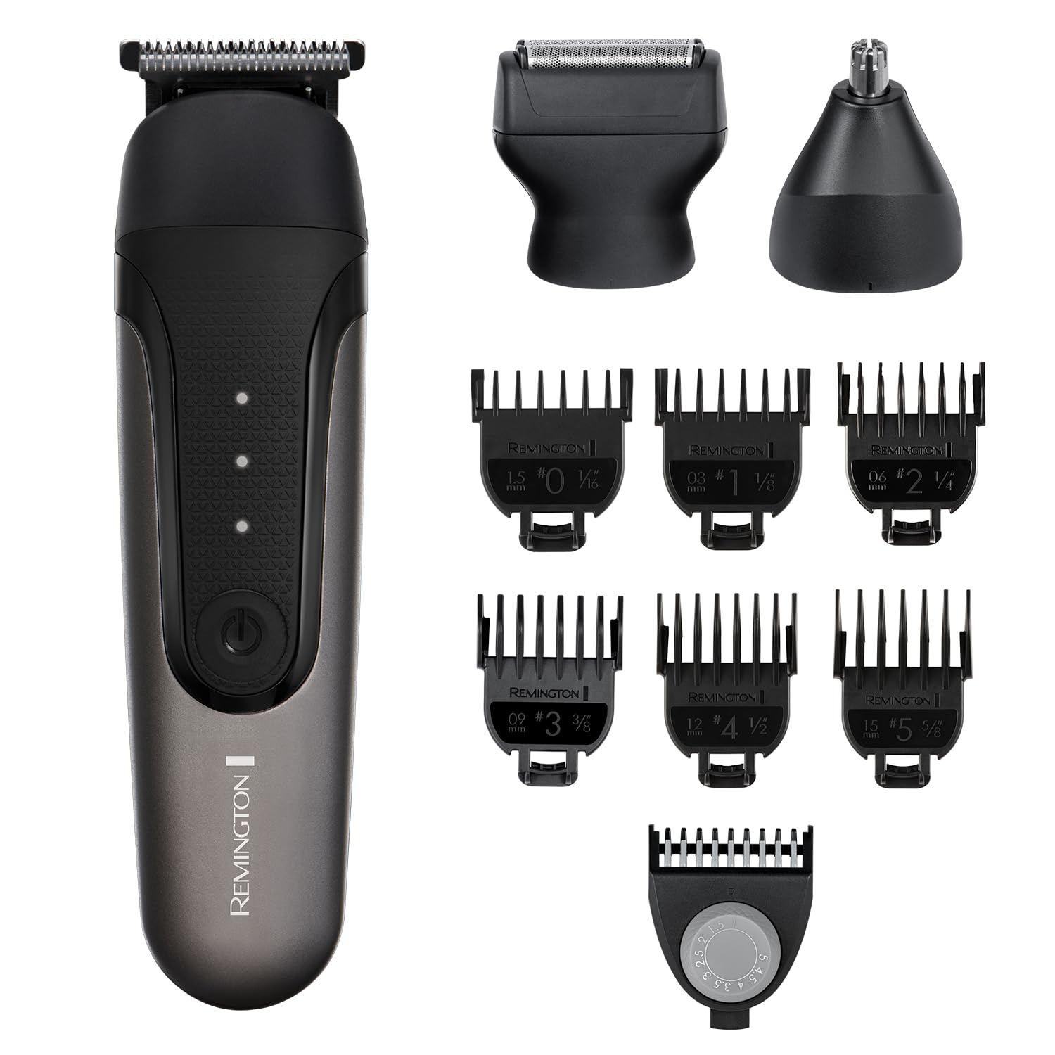 Remington ONE 10-in-1 Head & Body Multi-Groomer for Men & Women (All-In-One Trimmer, 38mm Blade for Hair & Beard, Foil Shaver, Nose & Ear, 7 Combs, USB, Waterproof, Cordless, 60-Minute Run Time) PG760