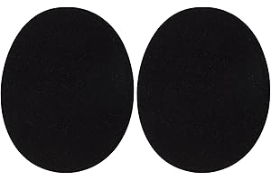 Operitacx 1 Pair Black Oval Sweater Elbow Patches Iron-on Clothes Repair Applique for Suit Jacket Knitted