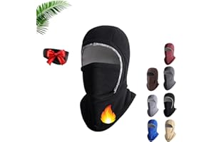 Unisex Windproof & Warm Balaclava,Wool Ski Mask,Heated Balaclava,Balaclava Hood Snow Hats for Men Women