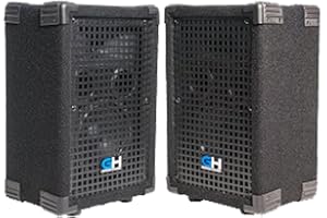 Grindhouse Speakers - GH6L-Pair - Pair of Passive 6 Inch 2-Way PA/DJ Loudspeaker Cabinets - 400 Watt each Full Range PA/DJ Band Live Sound Speaker