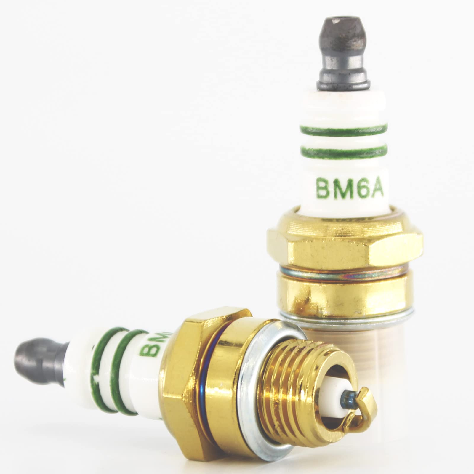 2pcs BM6A Spark Plugs Replacement Part for 40-5 2-Stroke Lawn Mower / M7 / L7T / CJ8 / 1560 Spark Plug Replacement