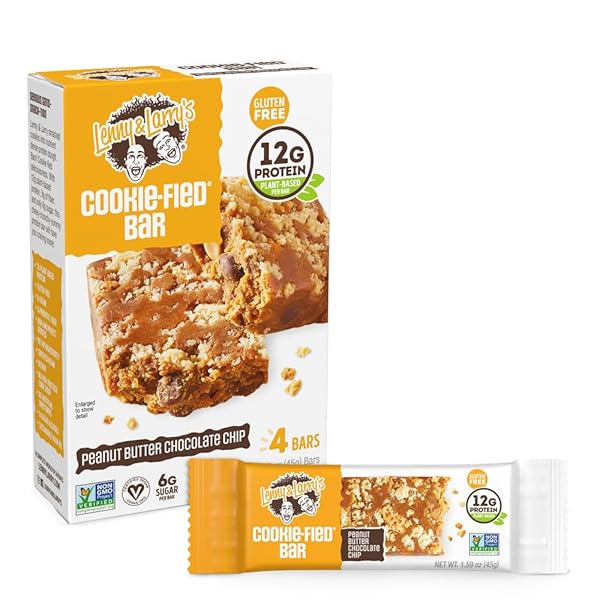 LENNY AND LARRY’S COOKIEFIED BAR, PEANUT BUTTER CHOCOLATE CHIP (PACK OF 4)