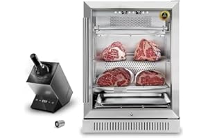 Cobalance Smart Dry Aging Fridge for Beef, Steak & Cheese, 24" 66lbs Meat Locker with Advanced Smart Technology, No Water Tank Hassle-Free & Includes Wine Chiller, Ultimate Holiday Gift Combo.