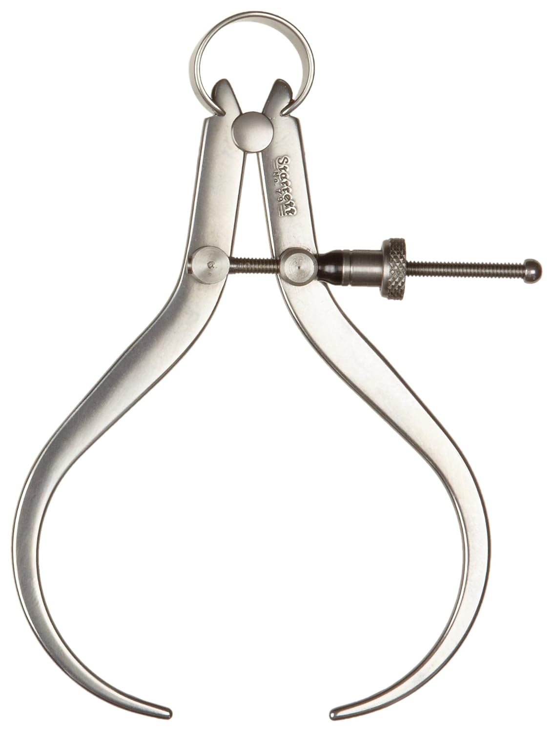 Starrett 79B-4 Spring Nut Outside Spring Calliper, Steel, Flat Leg, 0-4" Range