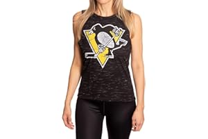 Calhoun NHL Women's Team Logo Crew Neck Space Dyed Sleeveless Tank Top Shirt