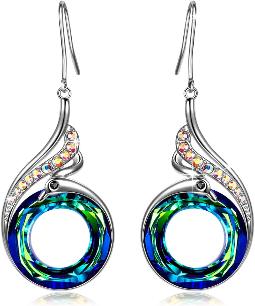 Kate Lynn Nirvana of Phoenix Crystal Dangle Alloy Earrings Gifts for Wife Mum Girlfriend Her Birthday Friendship Gifts Ladies Wedding Gifts Jewellery Box Packaging Women Jewellery
