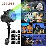 KOOLSEN Led Christmas Light Projector - 2017 Newest Version Bright Led Landscape Spotlight with 16 Slides Dynamic Lighting Landscape Led Projector Light Show for Halloween, Party, Holiday Decoration