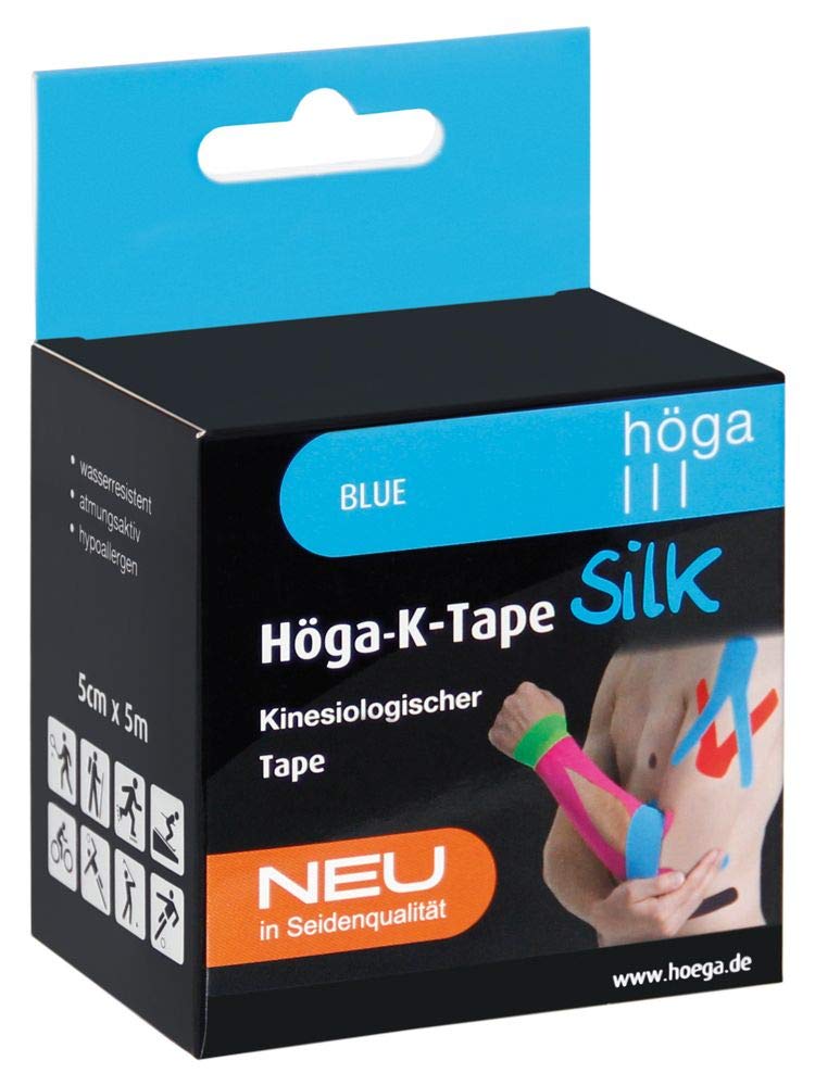 Höga-K-Tape-Silk Kinesiological Tape in Silk Quality, 5 cm x 5 m Blue