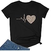 BLACKMYTH Women Graphic Cute T-Shirts Cotton Tops