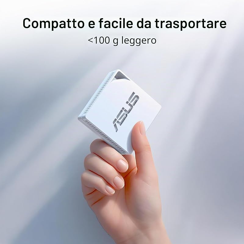 RT-AX50 Go, Router Portatile Dual Band WiFi 6 (802.11ax), Bianco
