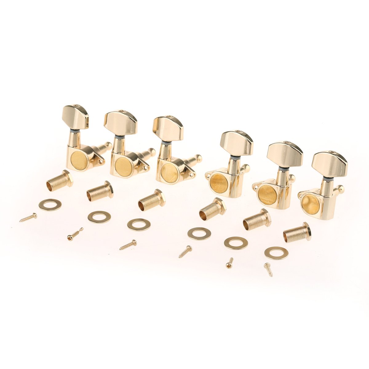 Musiclily Pro 3x3 Epi Style Sealed Guitar Tuners Tuning Pegs Keys Machine Heads Set for Les Paul Style Electric or Acoustic Guitar, Big Button Gold