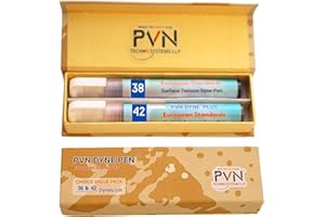 PVN TECHNO SYSTEMS LLP PVN DYNE Plus Pen 38 & 42 Dynes/cm [Choice Value Pack] for Surface Tension-Treatment Measurement,Pack of 2, Violet